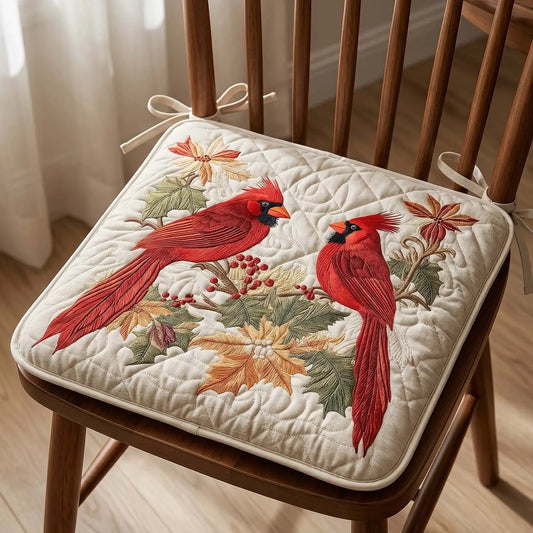 Cardinal Quilted Chair Cushion