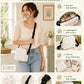 Boho Sun and Rainbow Quilted Crossbody Bag