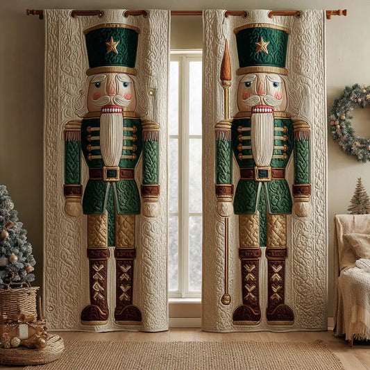 Classic Nutcracker Quilted Curtains