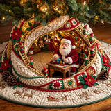 Santa Hideaway Quilted Tree Skirt