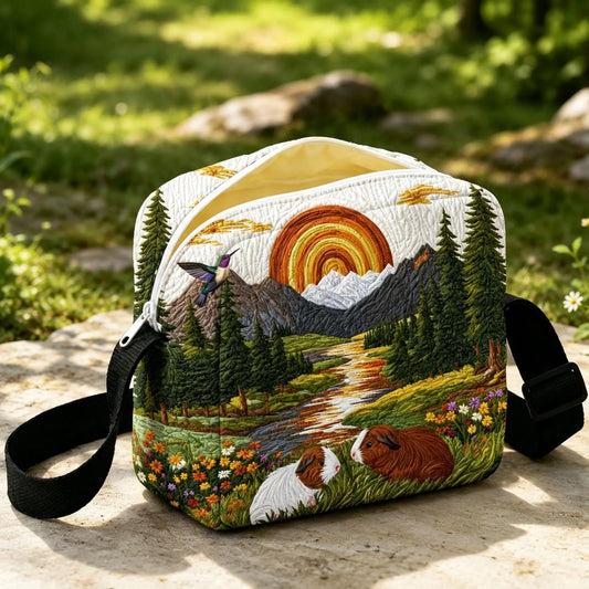 Wilderness & Guinea Pig Quilted Crossbody Bag