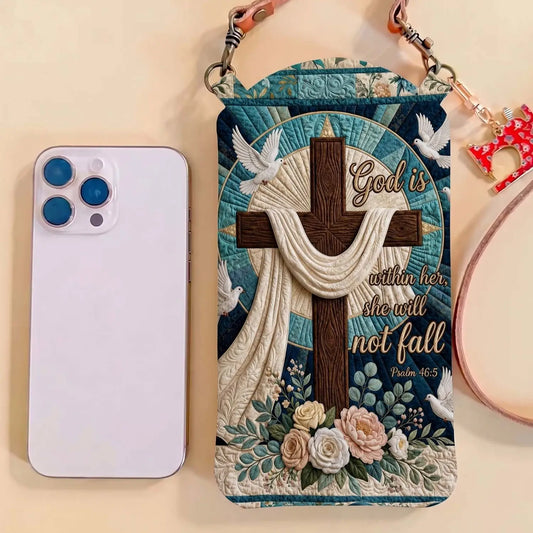 Chicken Quilted Slim Phone Crossbody Bag
