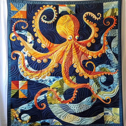Aquatic Amaze Quilted Blanket