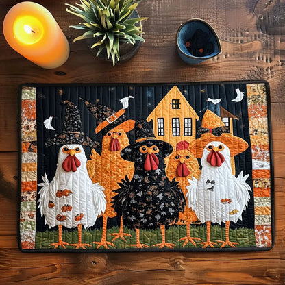 Bewitched Chickens Quilted Place Mat