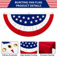 Halloween Ghosts Pumpkins Quilted Fan Flag