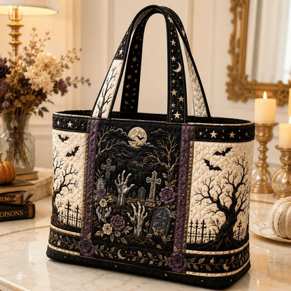 Zombie Graveyard Skeleton Handmade Tote Bag