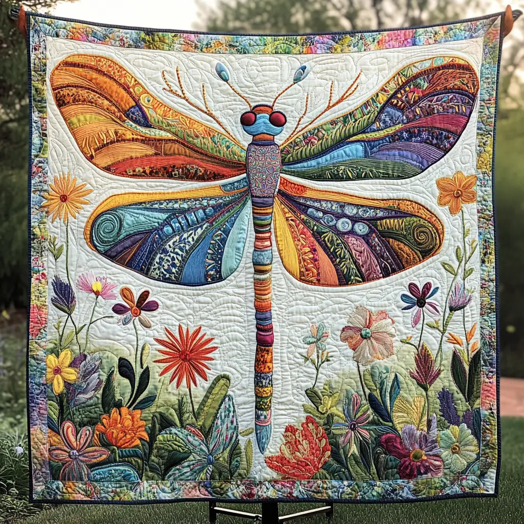 Wings of Serenity Quilted Blanket
