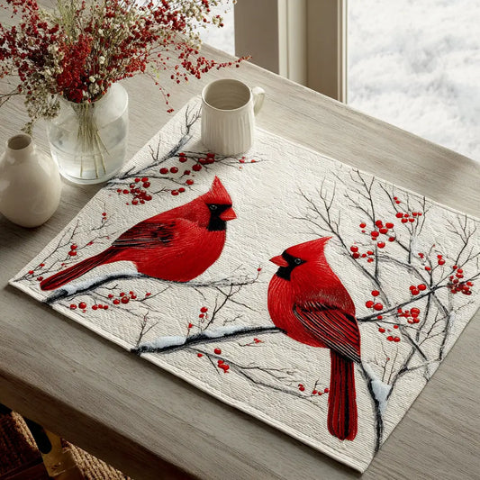 Cardinal Song Quilted Place Mat