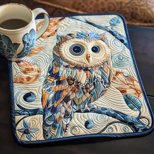 Mystic Midnight Owl Quilted Place Mat
