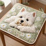 Cute Dog Quilted Chair Cushion