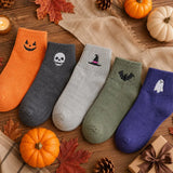 Halloween Embroidered Crew Socks 5 Pairs