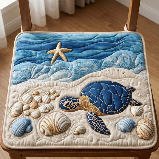 Sea Turtle Quilted Chair Cushion