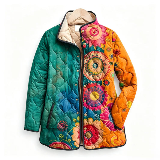 Bohemian Floral Patchwork Quilted Jacket
