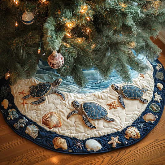 Ocean Shores Turtle Quilted Tree Skirt