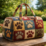 Patchwork Paw Quilted Duffle Bag