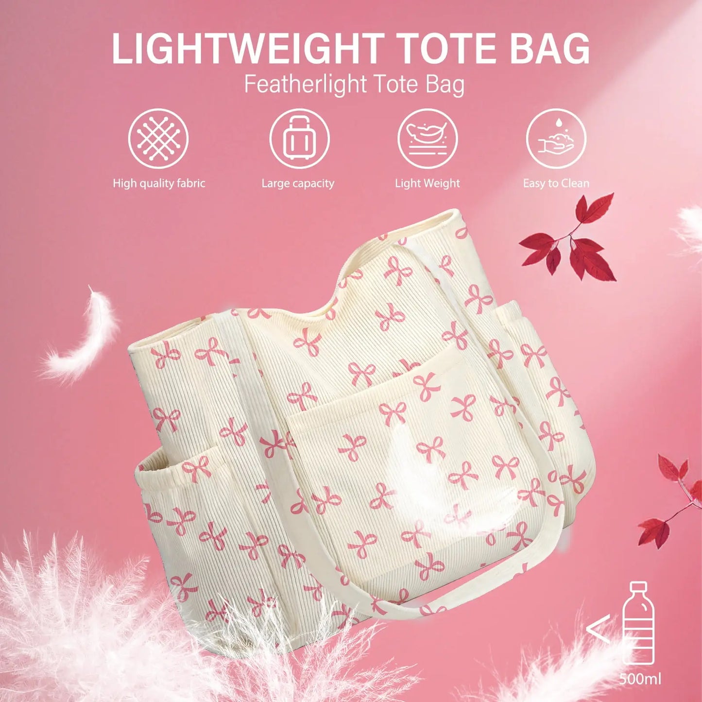 Large Multiple Pockets Corduroy Bag