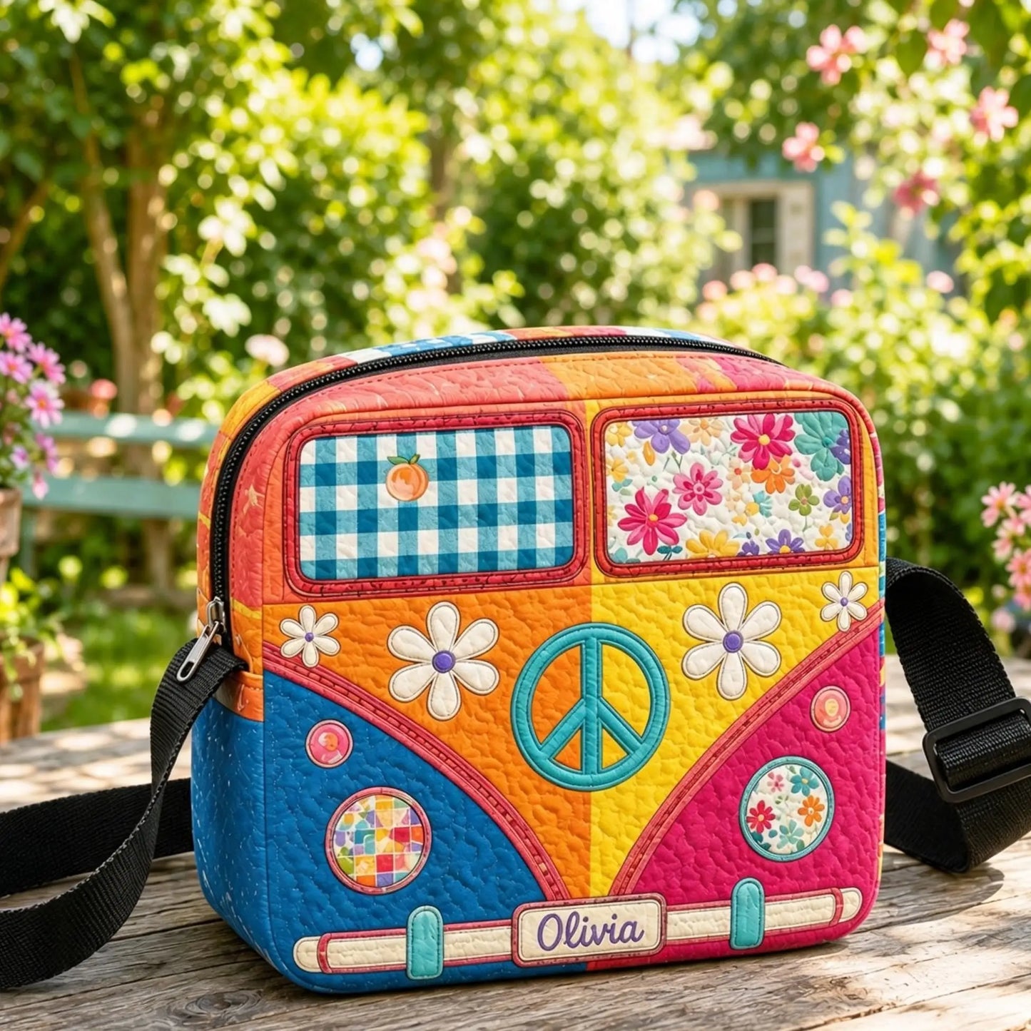 Van Quilted Crossbody Bag