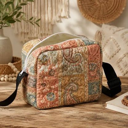 Shepherd Floral Landscape Quilted Crossbody Bag