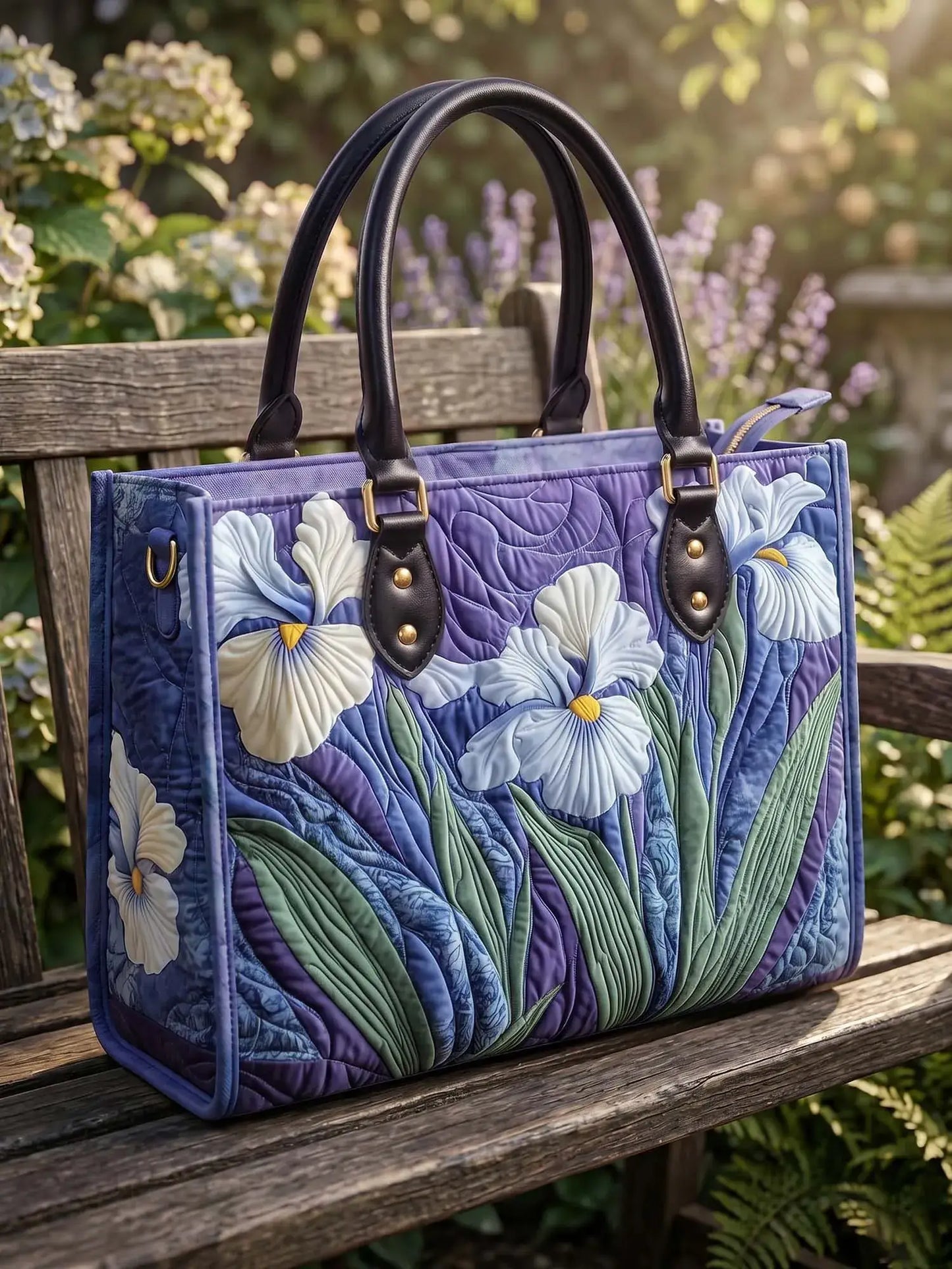 Iris Quilted Leather Strap Bible Handbag
