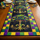Mardi Gras Tree Quilted Table Runner