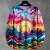 Starry Mountain Colorful Boho Style Sweatshirt
