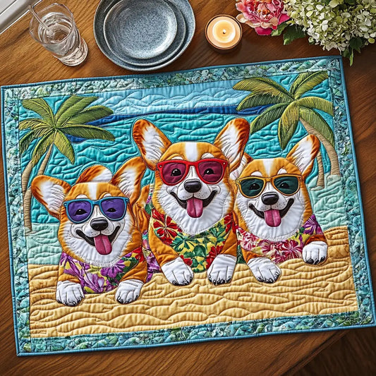 Corgi Vibes Quilted Place Mat