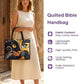 Iris Quilted Leather Strap Bible Handbag