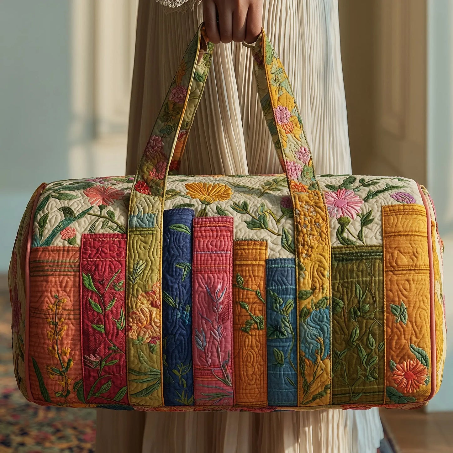 Booktrovert Quilted Duffle Bag