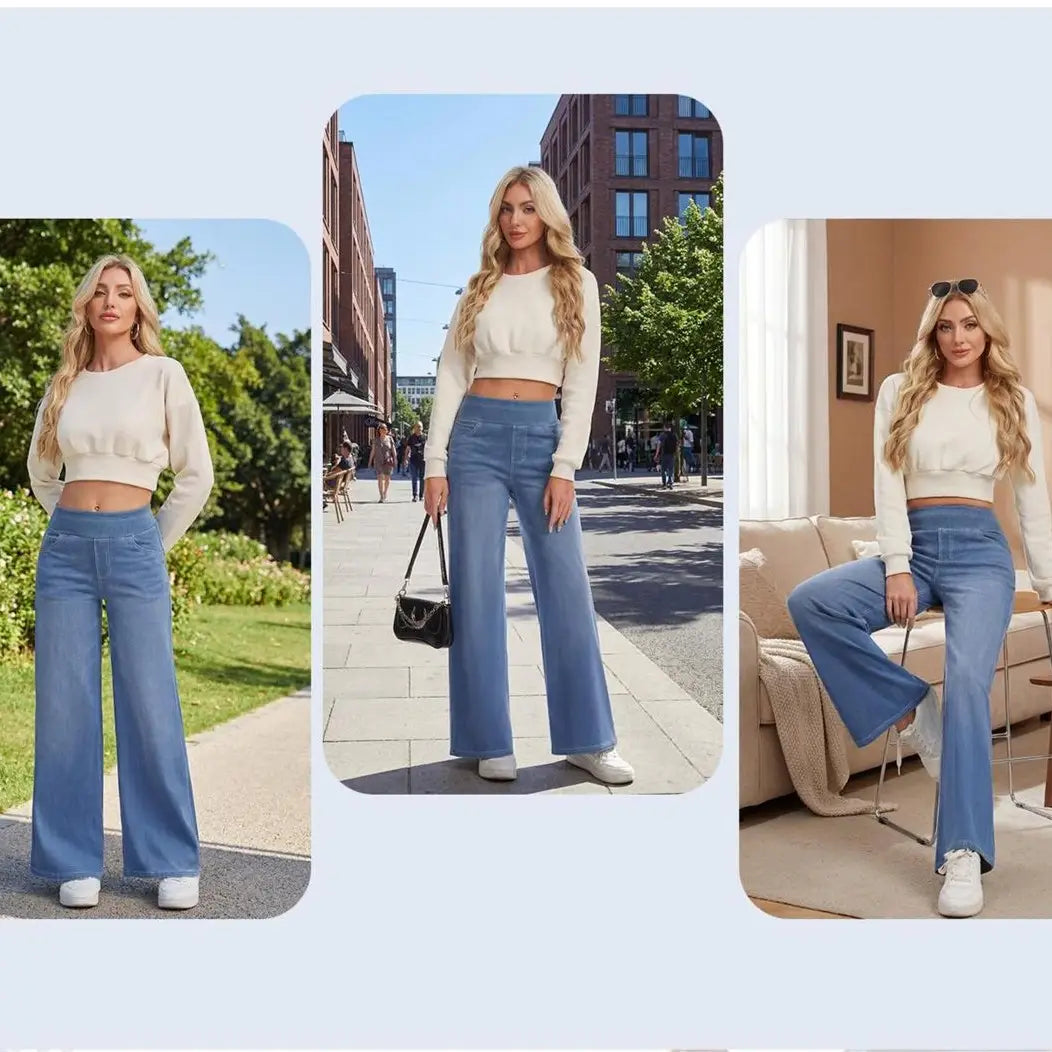 Women's High Waisted Slimming High Elasticity Casual Denim Pants