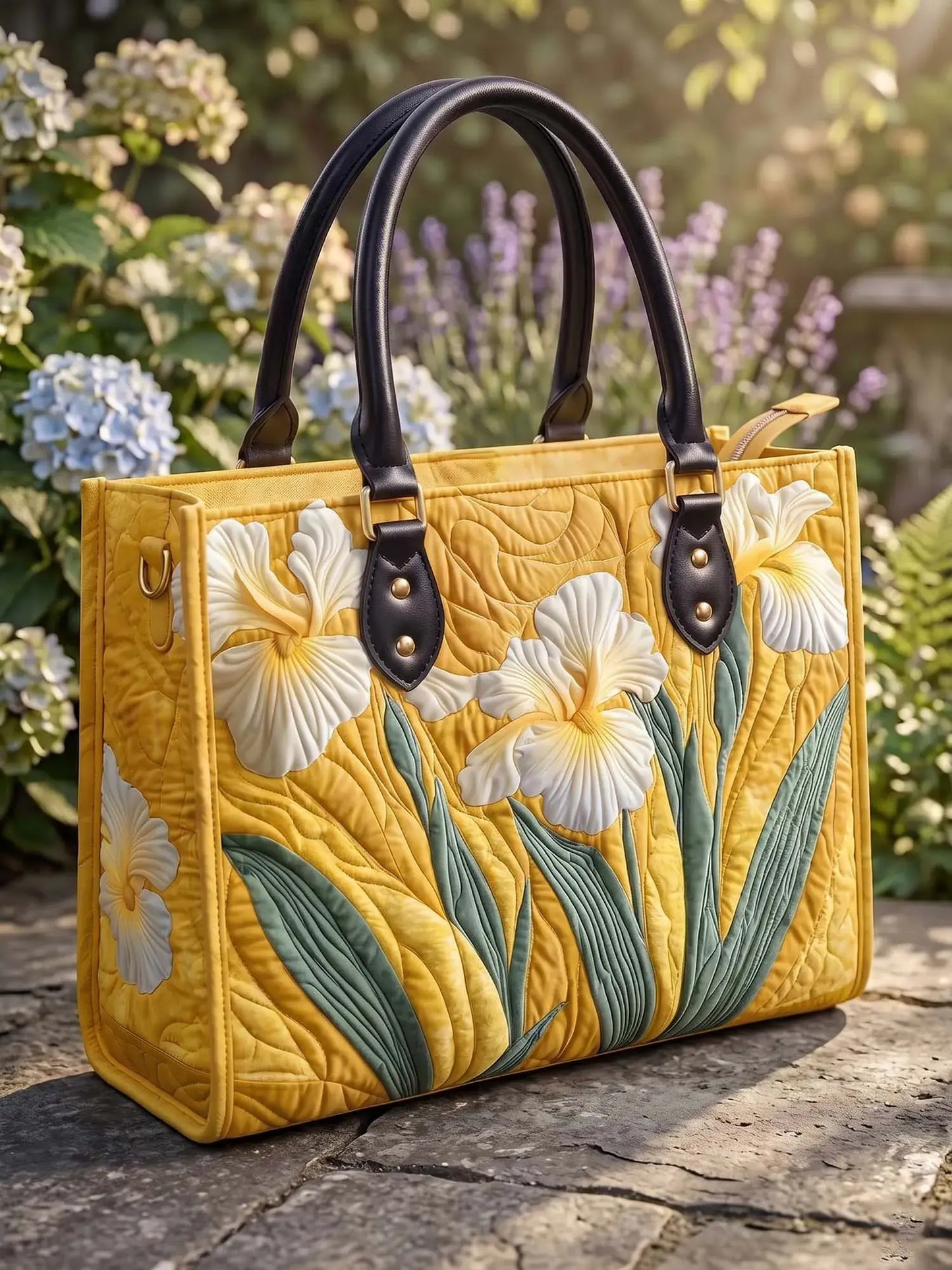 Iris Quilted Leather Strap Bible Handbag