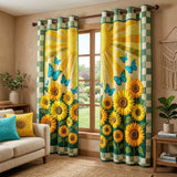 Sunny Butterfly Quilted Curtains