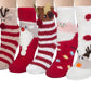 Christmas Santa Reindeer Fall Cozy Fluffy Slipper Socks 5 Pairs