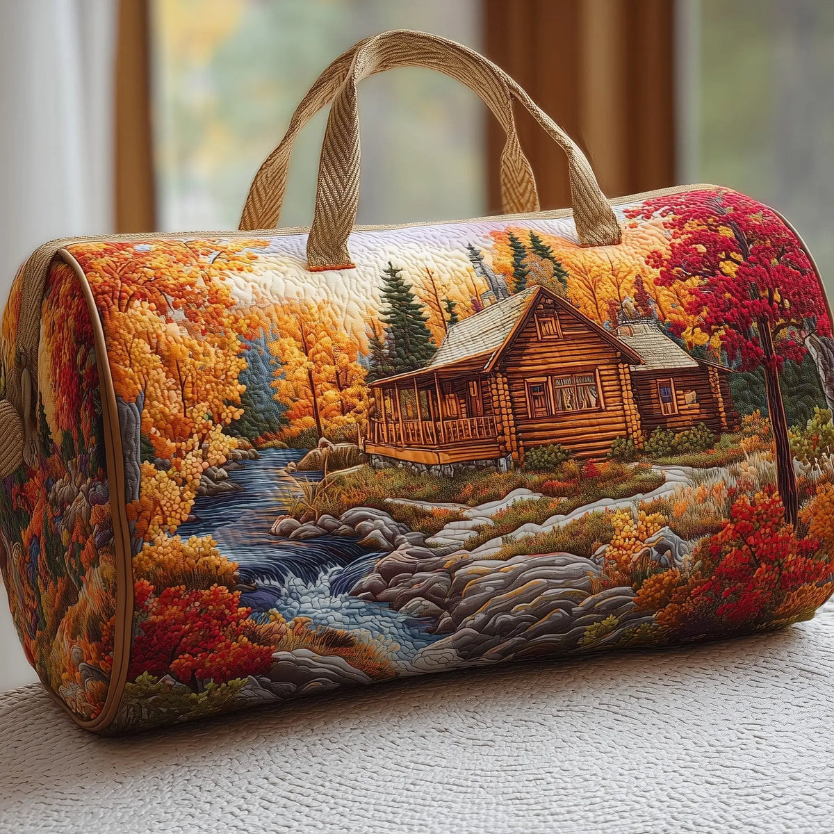 Autumn Cabin Quilted Duffle Bag