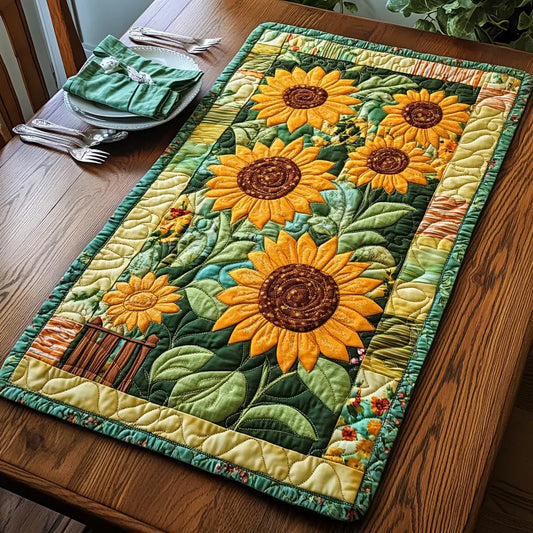 Lovable Sunflowers Quilted Place Mat