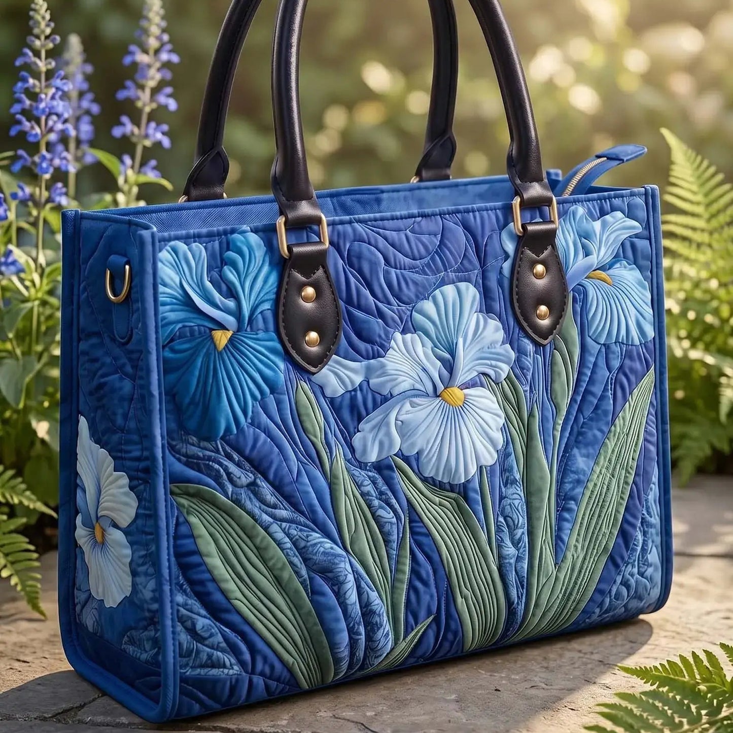 Iris Quilted Leather Strap Bible Handbag