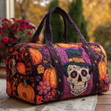 Sugar Skull Quilted Duffle Bag