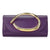 Metal Handle Metallic Clutch Purse