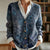 Women's Vintage Floral Art Pattern Print Buttoned Cardigan Sweater