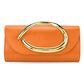 Metal Handle Metallic Clutch Purse
