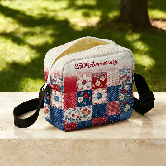 250th Anniversary Floral Quilted Crossbody Bag
