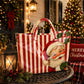 Believe In Santa Print PVC Tote Bag