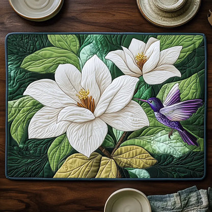 Magnolia & Hummingbird Quilted Place Mat