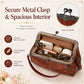 💼2026 New Kattee Elegant Waterproof Women’s Leather Kiss-Lock Tote Handbag