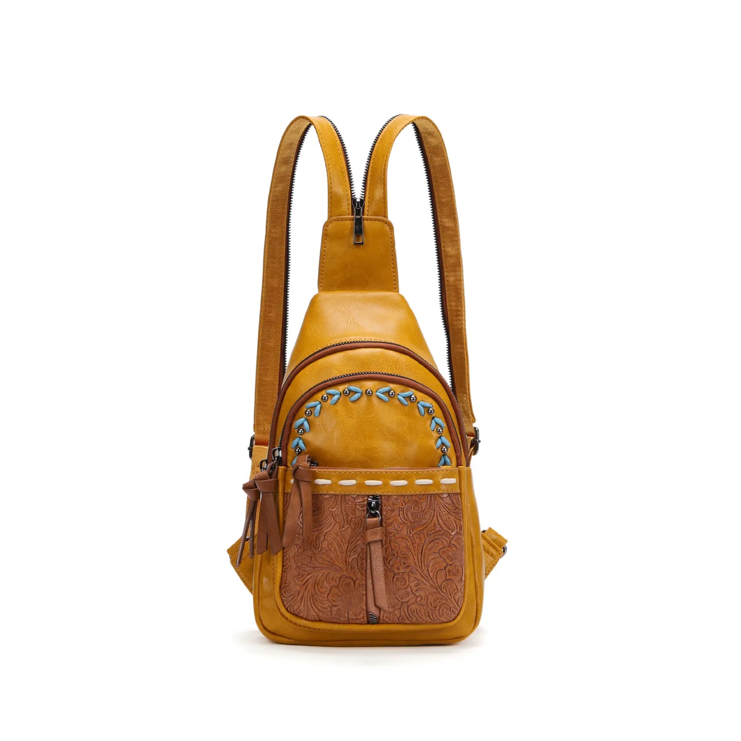 2-Way Wear Sling Boho Western Print Convertible Backpack