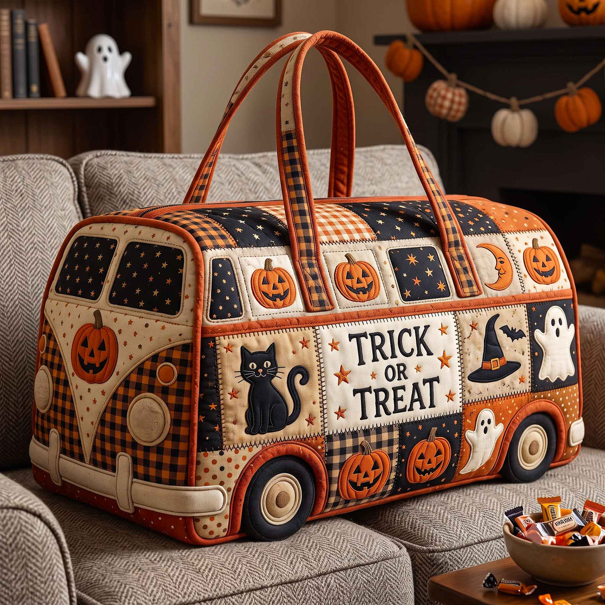 Haunted Roadtrip Quilted Duffle Bag