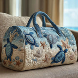 Beach Turtle Quilted Duffle Bag
