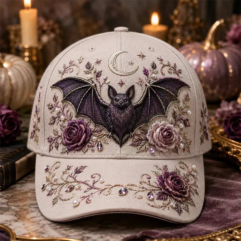 Mystic Bat 3D-printed Creature Pattern Cap