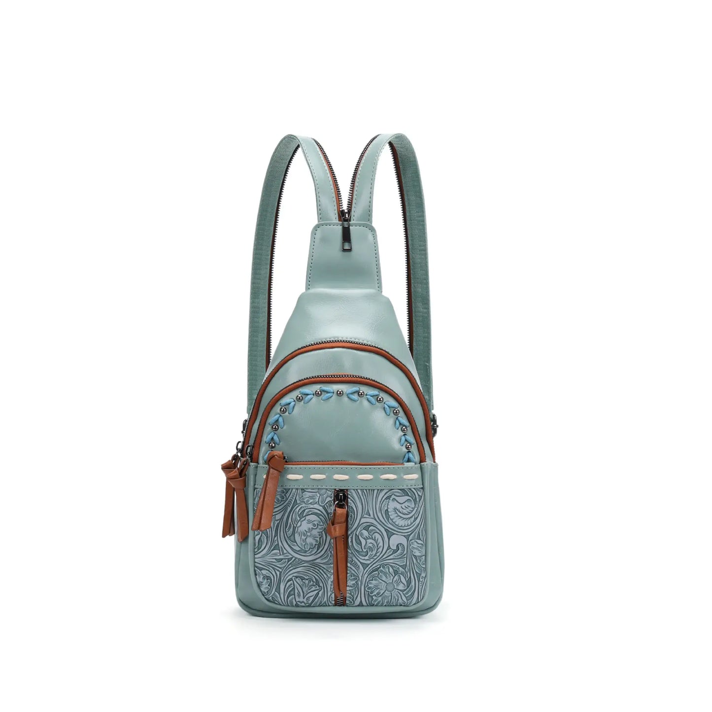 2-Way Wear Sling Boho Western Print Convertible Backpack