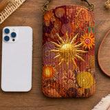 Sun Celestial Quilted Slim Phone Crossbody Bag
