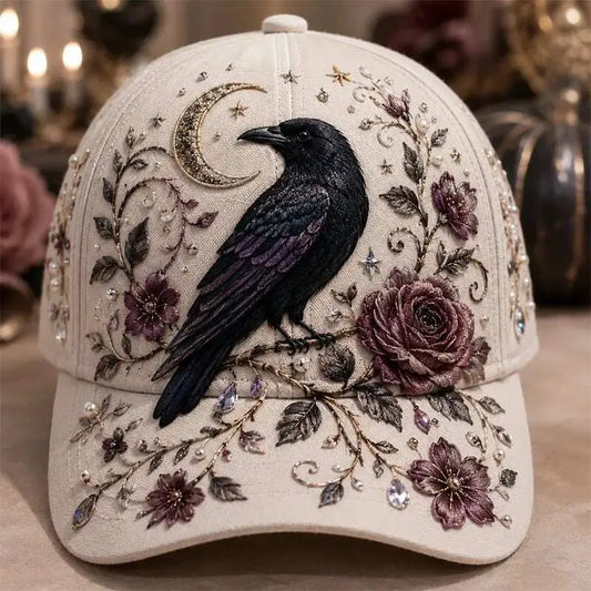Raven Moon 3D-printed Creature Pattern Cap